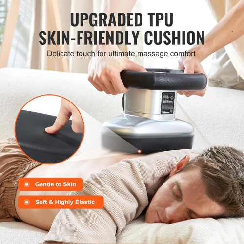 VEVOR Chiropractic Massager with Heat and Adjustable Vibration, Professional Orbital Handheld Therapeutic Body Massage Tool for Back, Neck, Shoulder Muscle Pain Relief