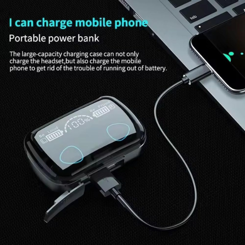 True Wireless Earbuds M10, Bluetooth 5.1 Headphones with Touch Control, Built-in Mic, Immersive HD Sound, Auto Pairing, IPX5 Waterproof, Long Playtime for Sports/Travel