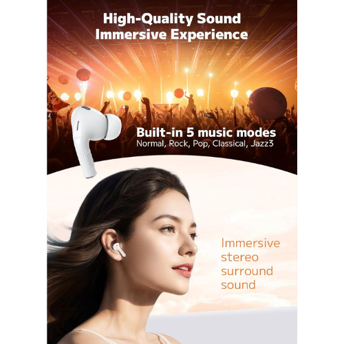 Wireless Earbuds, Bluetooth 5.4 Ear Buds with Multifunctional Touch Screen, ANC/ENC Noise Cancelling Headphones with 48H Playtime, Bass Stereo Sound, for Laptop, Android/iOS, Pad