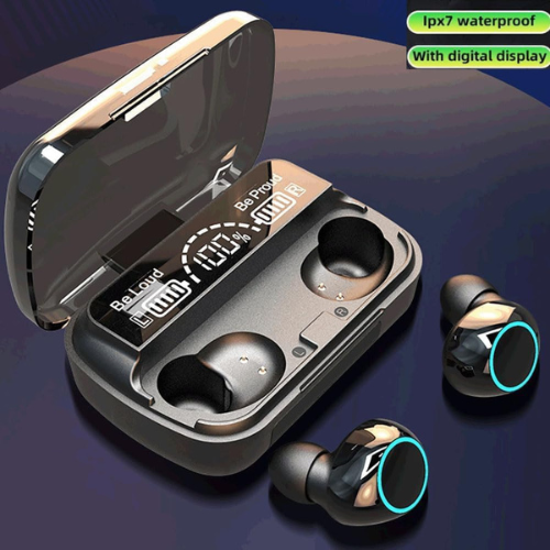 True Wireless Earbuds M10, Bluetooth 5.1 Headphones with Touch Control, Built-in Mic, Immersive HD Sound, Auto Pairing, IPX5 Waterproof, Long Playtime for Sports/Travel