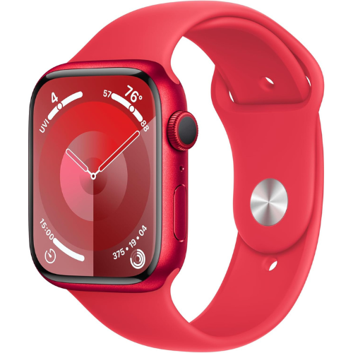 Apple Watch Series 9 [GPS, 45mm] - (PRODUCT)RED Aluminum Case with (PRODUCT)RED Sport Band, M/L (Renewed)